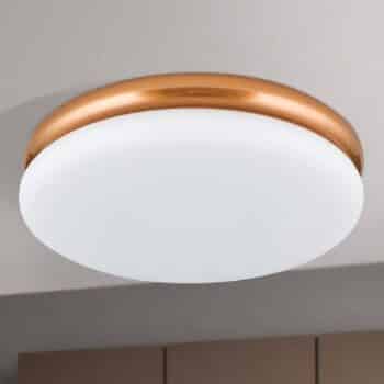 Stropné LED svietidlo James s kovovým krytom, meď