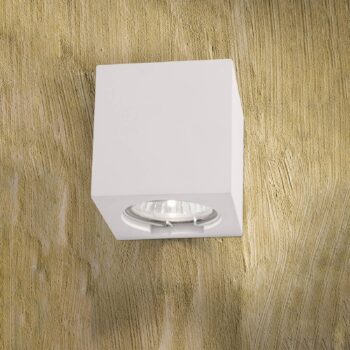 Nástenné svetlo Cube z keramiky biela výška 7,5 cm - Image 2