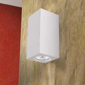 Nástenné svetlo Cube keramika biela výška 15,5 cm - Image 2