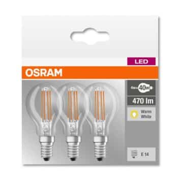 LED filament žiarovka E14 4 W teplá biela sada 3 - Image 2