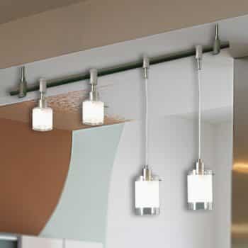 Závesná lampa Ripa pre koľajnicu Spino G9, niklová