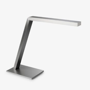 Stolná LED lampa Clau, matný nikel