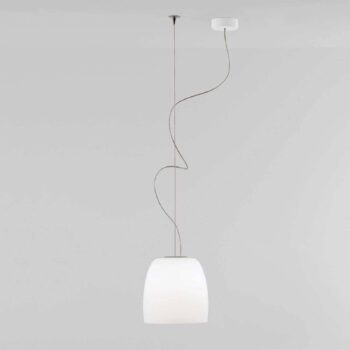 Prandina Notte S3, závesná lampa, opálová biela