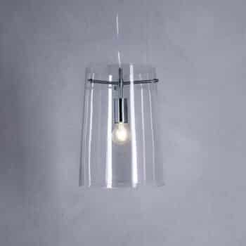 Prandina Sera S1 závesná lampa, číra, Ø 27,5 cm