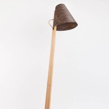 ALMUT 1411 stojaca lampa zakrivená Ø 30 cm orech - Image 2
