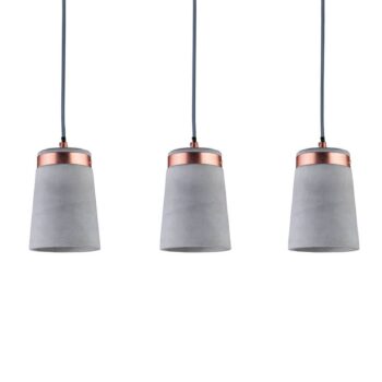 Paulmann Stil závesná lampa 3-plameňová z betónu - Image 3