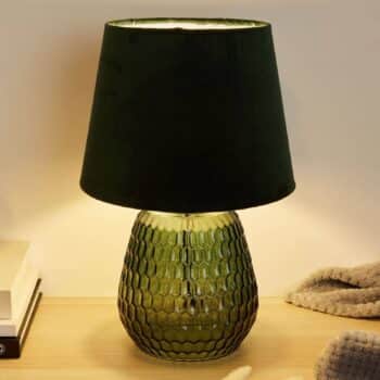 Pauleen Crystal Velours stolná lampa sklenený pod.