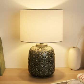 Pauleen Glowing Bloom stolná lampa v bielej/sivej