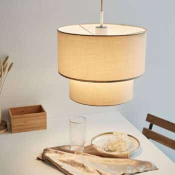 Pauleen Soft Shine závesná lampa z béžovej látky - Image 2
