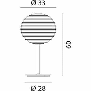 Rotaliana Flow Glass T2 stolná lampa s podstavcom - Image 2