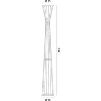 Rotaliana Lightwire F1 stojaca LED lampa, čierna - Image 2