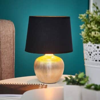 Čierno-zlatá stolná lampa Thorina - Image 3