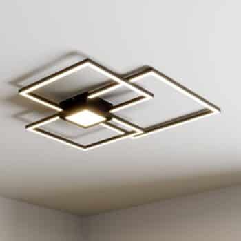 Lindby Duetto stropné LED svietidlo antracit 38 W