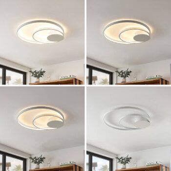 Lindby Nerwin stropné LED svietidlo okrúhle, biele - Image 2