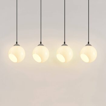Lindby Odila závesná lampa, 4 sklenené gule biela - Image 2