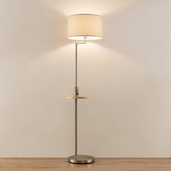 Lindby Zinia stojaca lampa, USB, nikel - Image 2