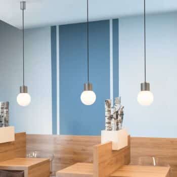 RZB Cylio závesné LED svietidlo Guľa 25cm 180° 830