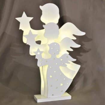 Dekoračná LED lampa 3D anjel