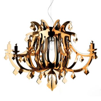 Slamp Ginetta – dizajnérska závesná lampa, zlatá - Image 3
