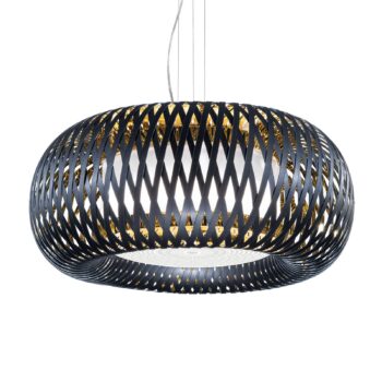 Slamp Kalatos závesná lampa, čierna/zlatá/biela - Image 2
