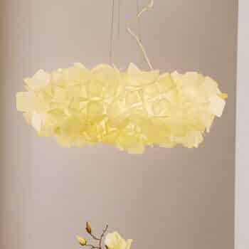 Slamp Clizia závesná lampa, Ø 78 cm, biela