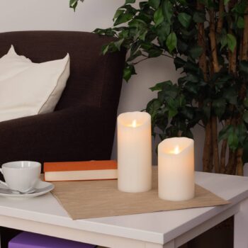 LED sviečka Flame, pravý vosk 12,5 cm - Image 2
