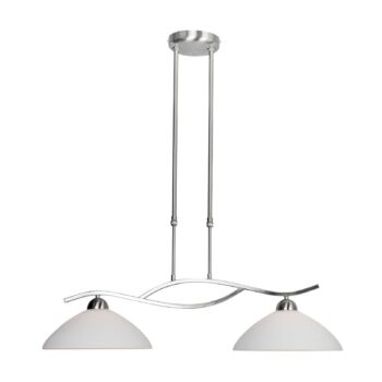 Závesná lampa Capri 2-pl. nastaviteľná oceľ/biela - Image 4