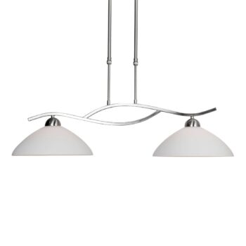 Závesná lampa Capri 2-pl. nastaviteľná oceľ/biela - Image 3