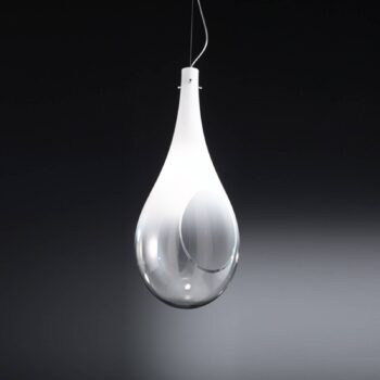 Závesná lampa Goccia, biela - Image 2