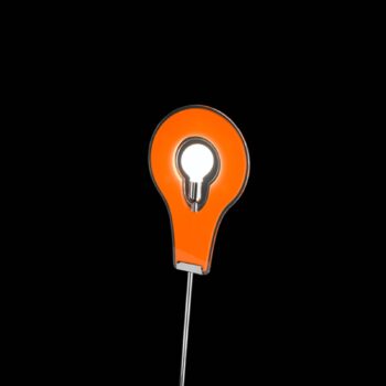 Stojaca lampa Flat, oranžová - Image 2