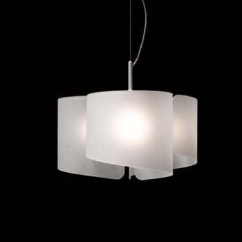 Závesná lampa Papiro 5-plameňová satinovaná - Image 4