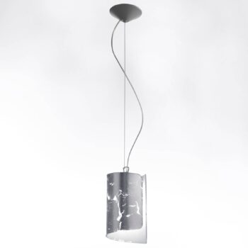 Závesná lampa Papiro tienidlo sklo Ø 15cm striebro - Image 2