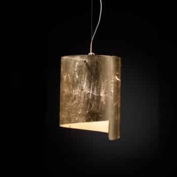 Závesná lampa Papiro, Ø 26 cm, zlato - Image 2