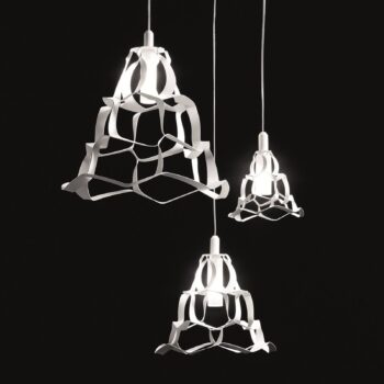 Biela závesná lampa Anais, 22 cm - Image 2