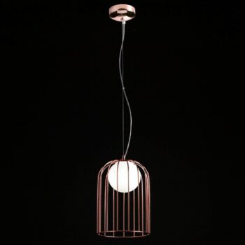 Malá závesná lampa Kluvi s medeným tienidlom - Image 2
