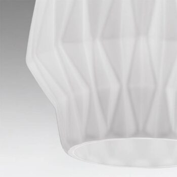 Závesná lampa Origami zo skla, biela - Image 4