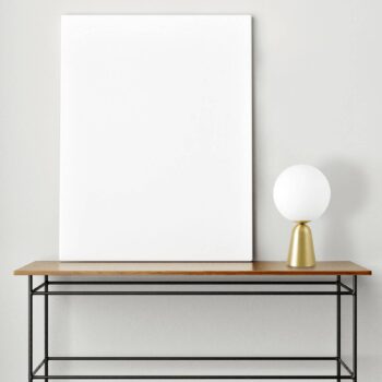 Stolná lampa Lunar so zlatým podstavcom, Ø 30 cm
