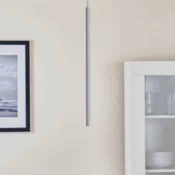 Závesná lampa Thin, biela, jedno-plameňová