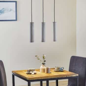 Závesná lampa Tube z betónu, troj-plameňová - Image 2