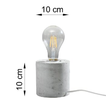 Stolná lampa Akira z betónu v tvare valca - Image 2