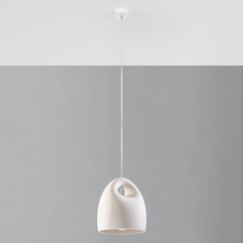 Závesná lampa Kano s bielym keramickým tienidlom - Image 2