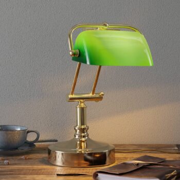 Bankárska lampa Steve zelené sklenené tienidlo - Image 3