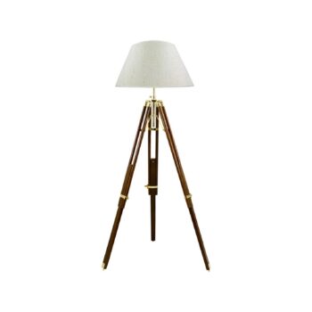 Trojnohá stojaca lampa Statív jutové 50 cm krémové