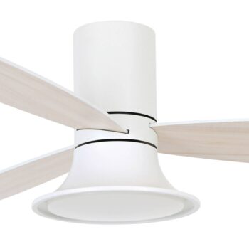 Stropný ventilátor Flusso s LED svietidlom, biela
