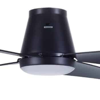 Stropný ventilátor Aria s LED osvetlením, čierna