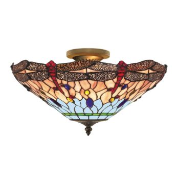 Stropné svietidlo Dragonfly v Tyffanyho štýle - Image 3