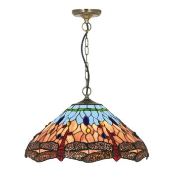 Závesná lampa Dragonfly v štýle Tiffany - Image 2
