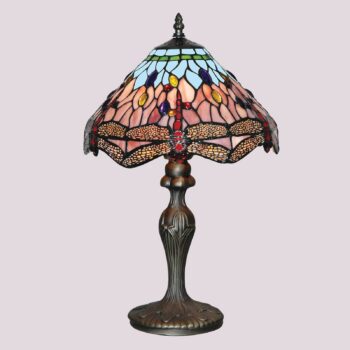 Stolná lampa Dragonfly v štýle Tiffany - Image 2