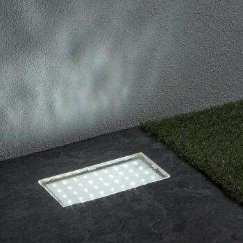 Obdĺžnikové zapustené podlahové LED Walkover 20 cm - Image 2