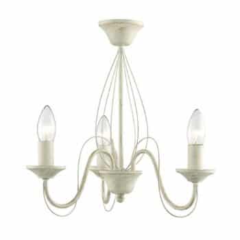 Visiaci luster 700004, v krémovo-zlatom, 3-pl.